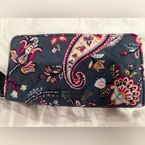 Vera Bradley accordion wallet.  Breast Cancer pattern